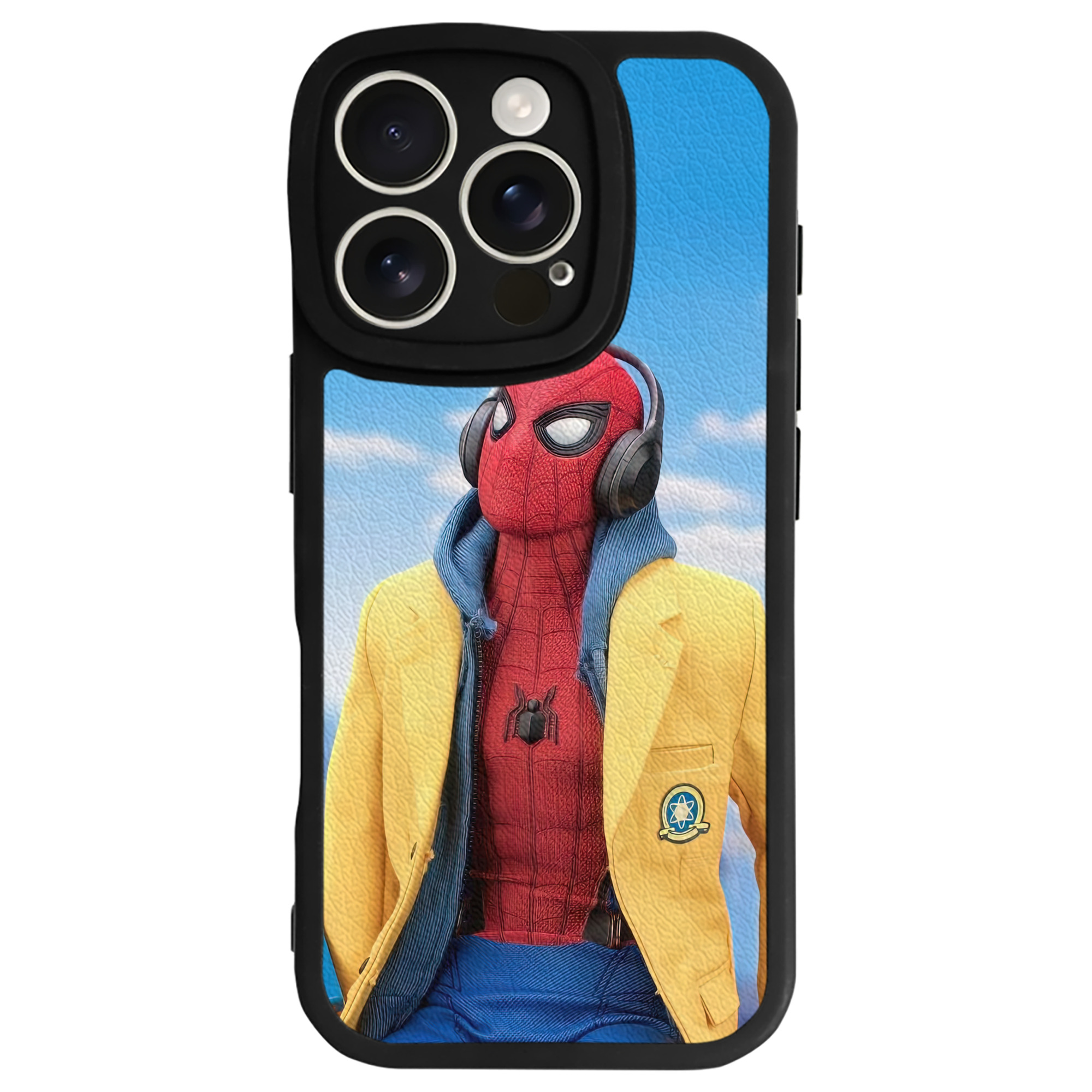 Spider Man スパイダーマン 【iPhone 16シリーズ対応】シリコンスマホケース（レザー調） 材質：シリコン